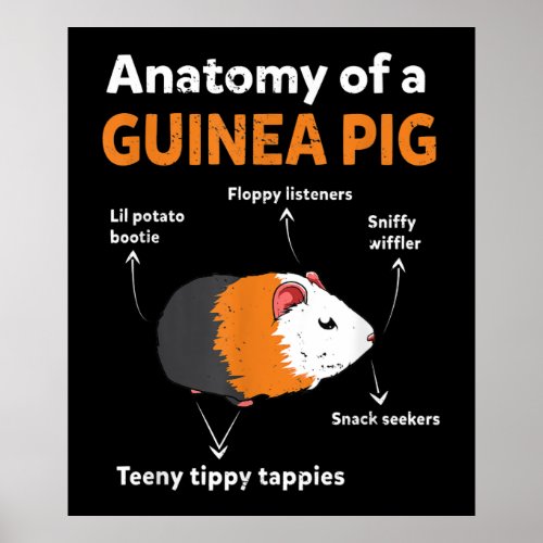 Cute Funny Pet Guinea Pig Owner Gifts Poster
