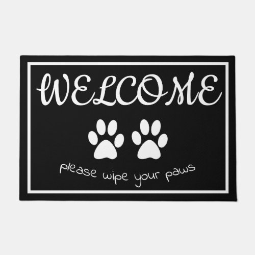 Cute  Funny Pet Paw Prints Doormat