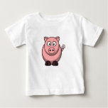 Cute Funny Pig Baby T-shirt at Zazzle