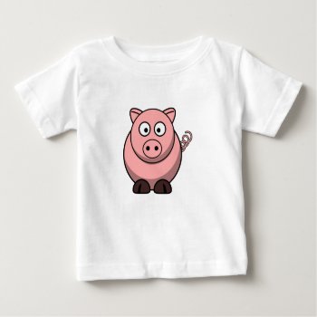 Cute Funny Pig Baby T-shirt by CuteFunnyAnimals at Zazzle