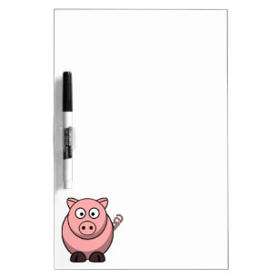 Cute Funny Pig Dry-Erase Board