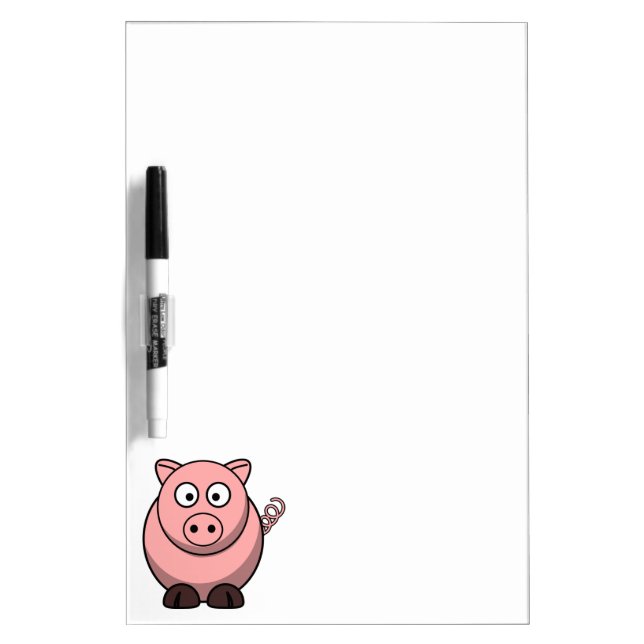Cute Funny Pig Dry-Erase Board (Front)