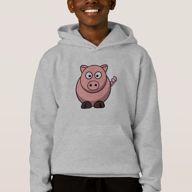 Cute Funny Pig Hoodie (Front)