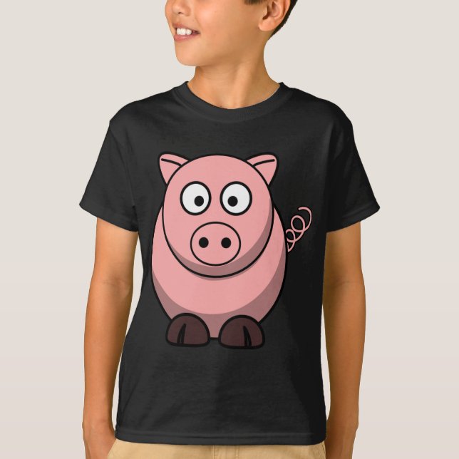 Cute Funny Pig T-Shirt (Front)