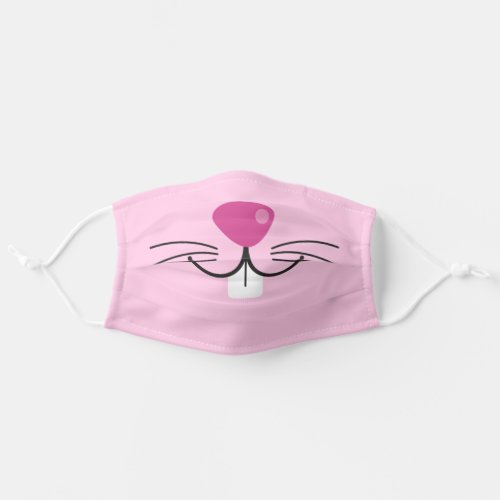 Cute Funny Pink Animal Bunny Face Adult Cloth Face Mask