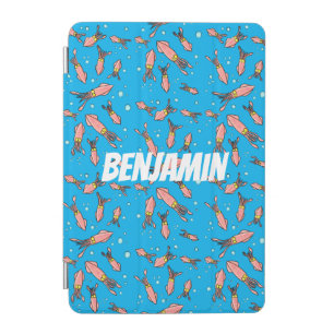 Cute funny pink squid cartoon pattern iPad mini cover