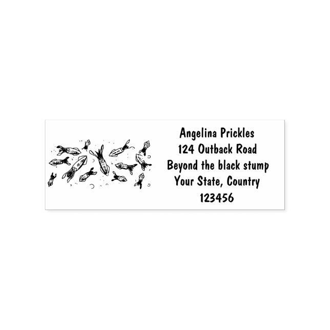 Cute funny pink squid cartoon pattern rubber stamp (Imprint)