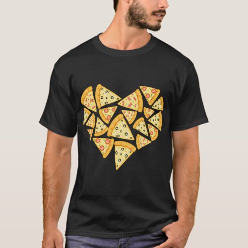 Cute Funny Pizza Love Heart Foodie Novelty Peppero T_Shirt