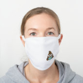 Cute Funny Poop Emoji Face Mask (Worn)