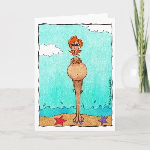 Cute Funny Pregnancy Baby Shower Congratulations Card