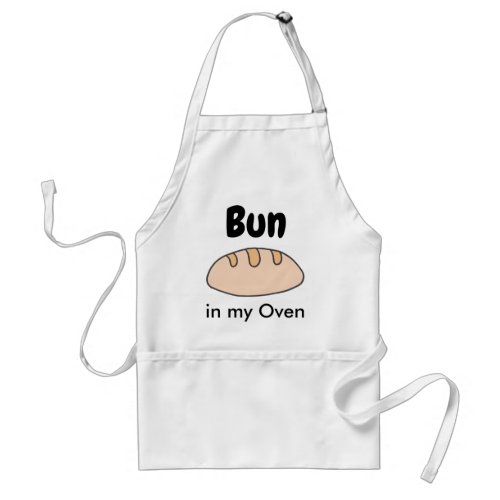 Cute  Funny Pregnancy Bun in My Oven Adult Apron