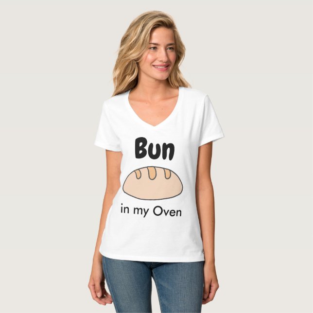 Maternity Bun In The Oven T shirt Funny Pregnancy Announcement Tee