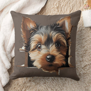 Cute Funny Puppy Face Throw Pillow