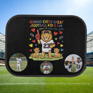 Cute Funny Quotes Lion Football Dad Photo Car Floor Mat