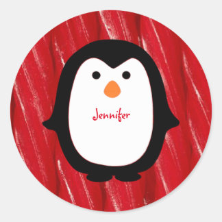 Cute Funny Red Licorice Pattern Classic Round Sticker