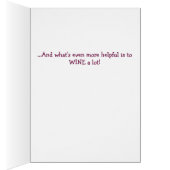 Cute Funny Red Wine Vino Cartoon Girl (Inside (Right))