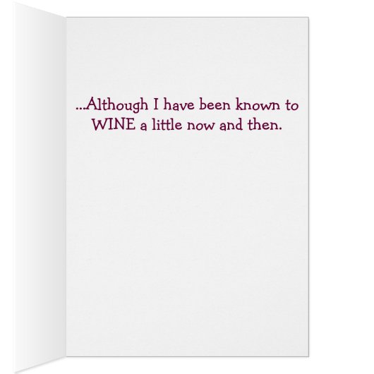 Cute Funny Red Wine Vino Cartoon Girl (Inside (Right))
