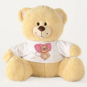 Cute Funny Relaxing Family Cat Pet Teddy Bear