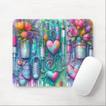 Cute/Funny RN Nurse Mouse Pad<br><div class="desc">Thermal Tumbler
Cute/Funny RN Nurse
Illustration
Customizable 
Quotes/Sayings/Illustration</div>