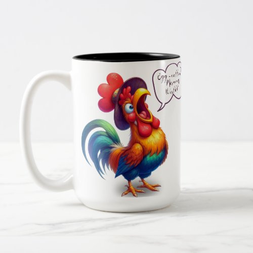 Cute Funny Rooster Multicolor Good Morning Mug