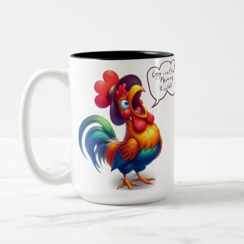 Cute Funny Rooster Multicolor Good Morning Mug