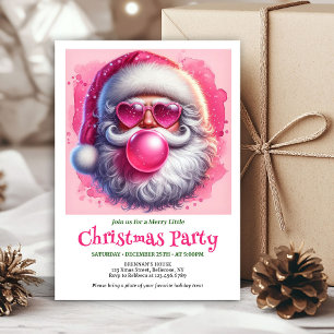 Cute Funny Santa Heart Glasses Christmas Invites