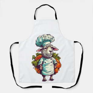 Cute Funny Sheep Chef Adorable Animal Graphic Apron