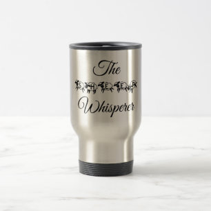 Cute Funny Sheep Whisperer Typography Travel Mug