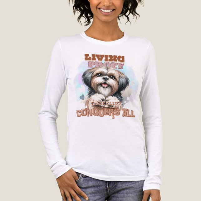 CUTE FUNNY SHIH TZU HOUND DOG SAYING Tri-Blend SHIRT (Front)