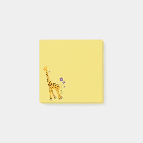 Cute Funny Skating Cartoon Giraffe Post-it Notes