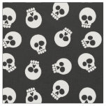 Cute Funny Skeleton Faces Fabric