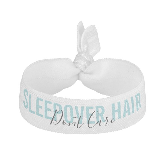 Cute funny sleepover party birthday favor hair tie (Front)