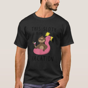 Cute Funny Sloth Family Vacation Summer Beach Trav T-Shirt