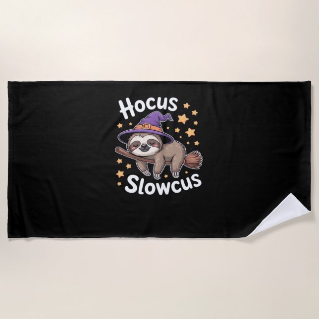 Cute Funny Sloth Halloween Essential T-Shirt Beach Towel (Front)