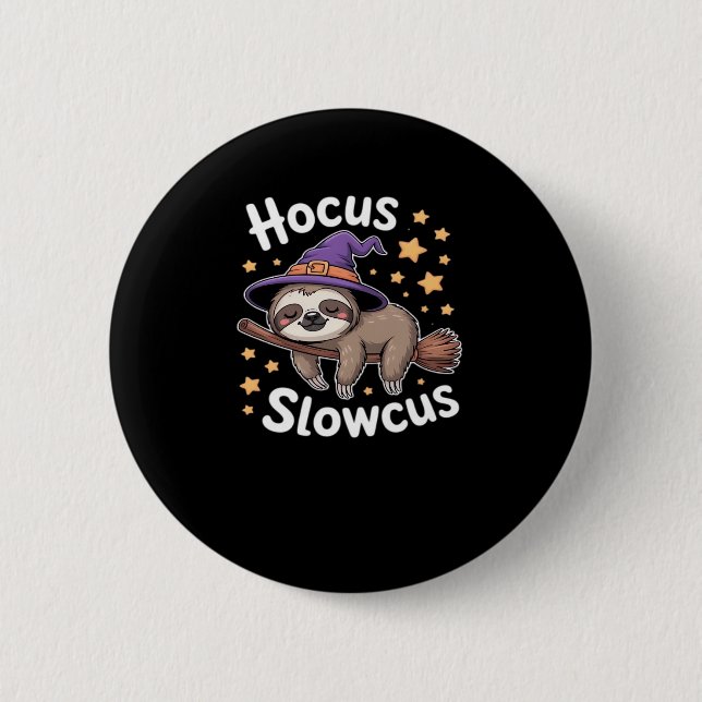 Cute Funny Sloth Halloween Essential T-Shirt Button (Front)