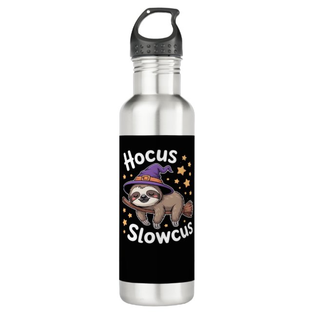 Cute Funny Sloth Halloween Essential T-Shirt Stainless Steel Water Bottle (Front)