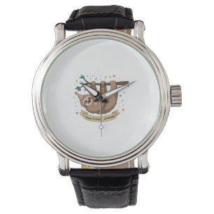 Cute Funny Sloth Happy Birthday Watch