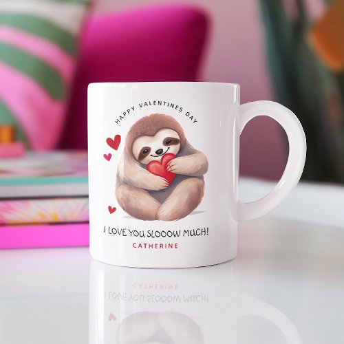 Cute Funny Sloth Valentines Day Gift Coffee Mug