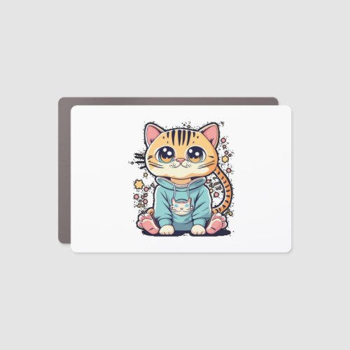 Cute funny small kitten Chiffon Top Car Magnet