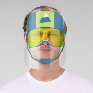 Cute Funny Snowboard Helmet Winter Sports Fan Face Shield