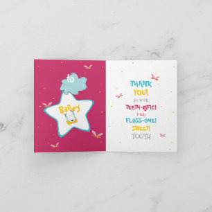 Cute Funny Sparkly Magical Tooth Fairy Thank You Card