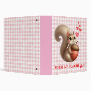 Cute funny squirrel Valentine's Day 3 Ring Binder