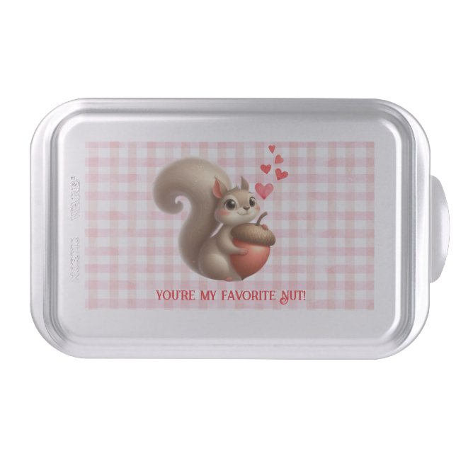 Cute funny squirrel Valentine's Day Cake Pan (Front)