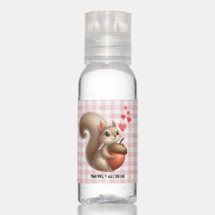 Cute funny squirrel Valentine's Day Hand Sanitizer