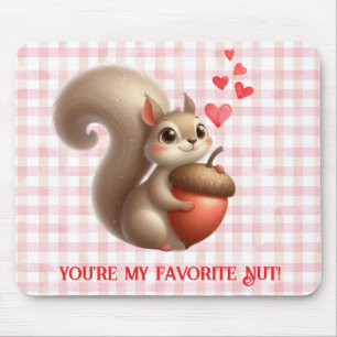 Cute funny squirrel Valentine's Day Mouse Pad