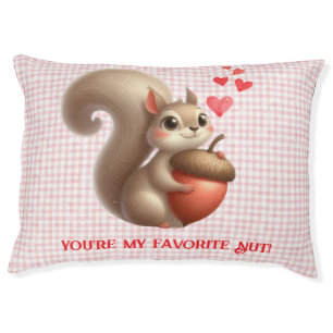 Cute funny squirrel Valentine's Day Pet Bed