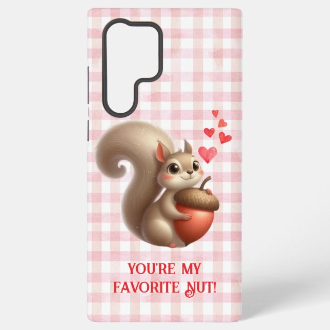 Cute funny squirrel Valentine's Day Samsung Galaxy Case (Back)