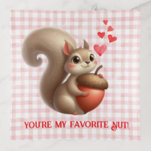 Cute funny squirrel Valentine's Day Trinket Tray