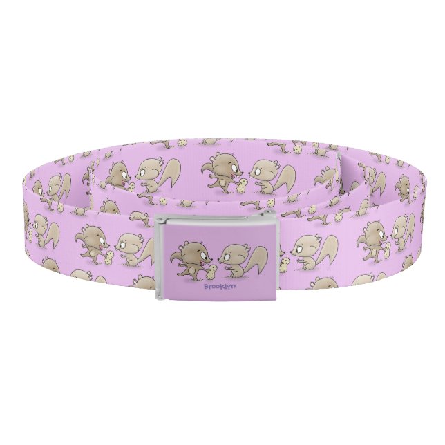 Cute funny squirrels cartoon illustration belt (Coil)