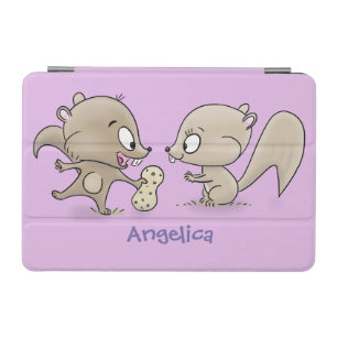 Cute funny squirrels cartoon illustration iPad mini cover